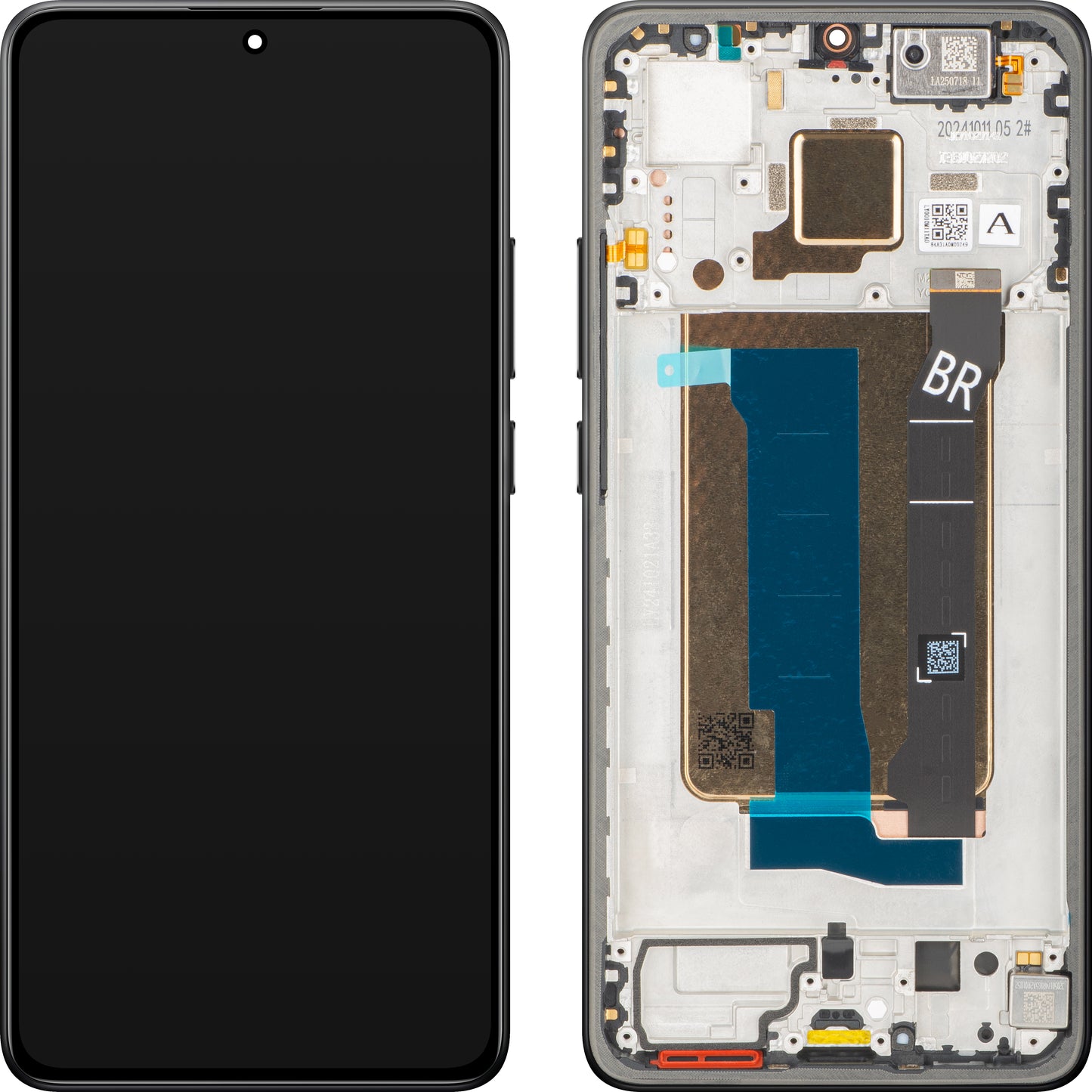 Écran tactile Xiaomi Poco X7 Pro, avec cadre, noir, échange 56000300O1000