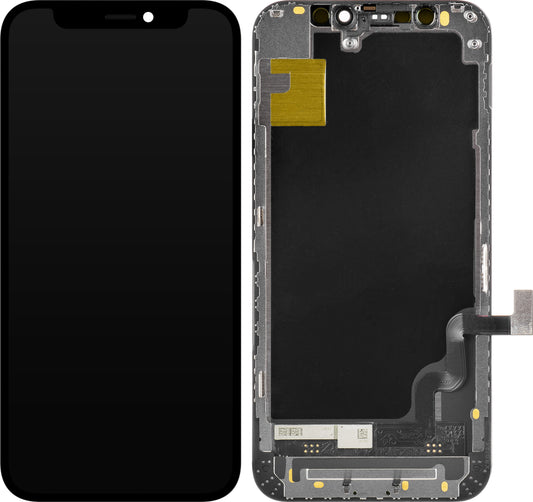 ZY Écran tactile pour Apple iPhone 12 mini, avec cadre, version In-Cell LCD, noir 