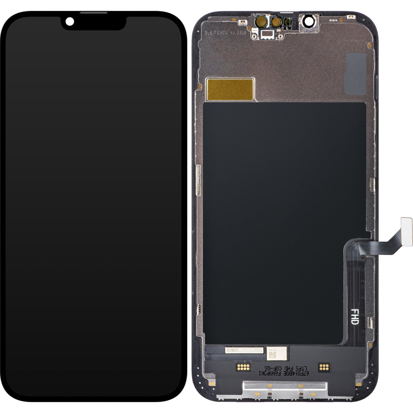 ZY Écran tactile pour Apple iPhone 14 Plus, avec cadre, LCD In-Cell IC mobile, noir 