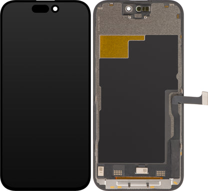 ZY Écran tactile pour Apple iPhone 15 Pro, avec cadre, In-Cell IC Movable LCD Version, Noir 