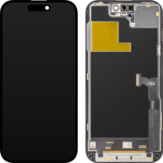 ZY Écran tactile pour Apple iPhone 14 Pro, avec cadre, In-Cell IC Movable LCD Version, Noir 