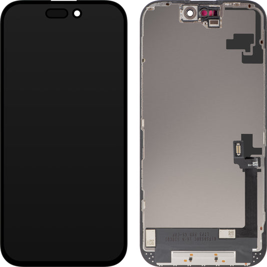 Écran avec Touchscreen ZY pour Apple iPhone 16, avec Cadre, Version LCD In-Cell, Noir