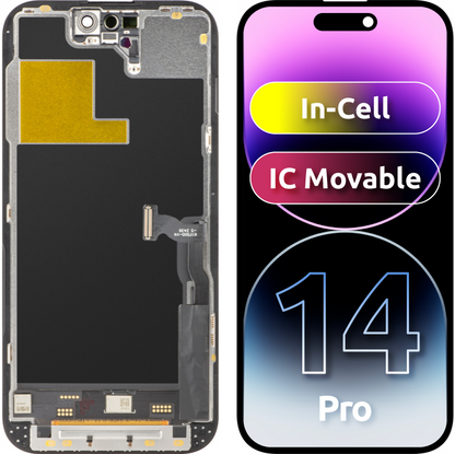 ZY Écran tactile pour Apple iPhone 14 Pro, avec cadre, In-Cell IC Movable LCD Version, Noir 
