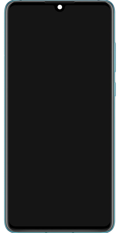 Écran tactile Huawei P30 avec cadre et batterie, Bleu (Aurora Blue), Pack de service 02354HRH