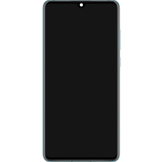 Écran tactile Huawei P30, avec cadre et batterie, bleu (Breathing Crystal), Service Pack 02354HMF