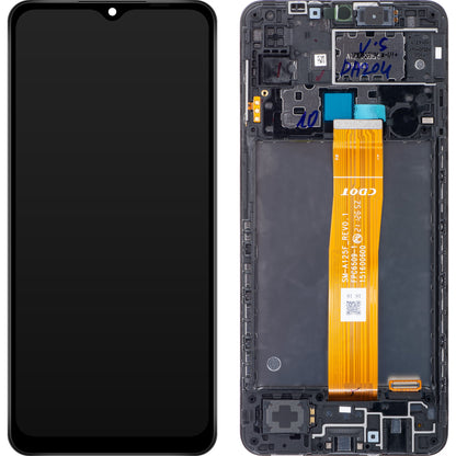 Écran tactile Samsung Galaxy A12 A125, avec cadre, noir, Service Pack GH82-24491A