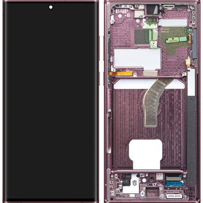 Samsung Galaxy S22 Ultra 5G S908 Écran tactile Samsung Galaxy S22 Ultra 5G S908, avec cadre, cerise, Service Pack GH82-27488B