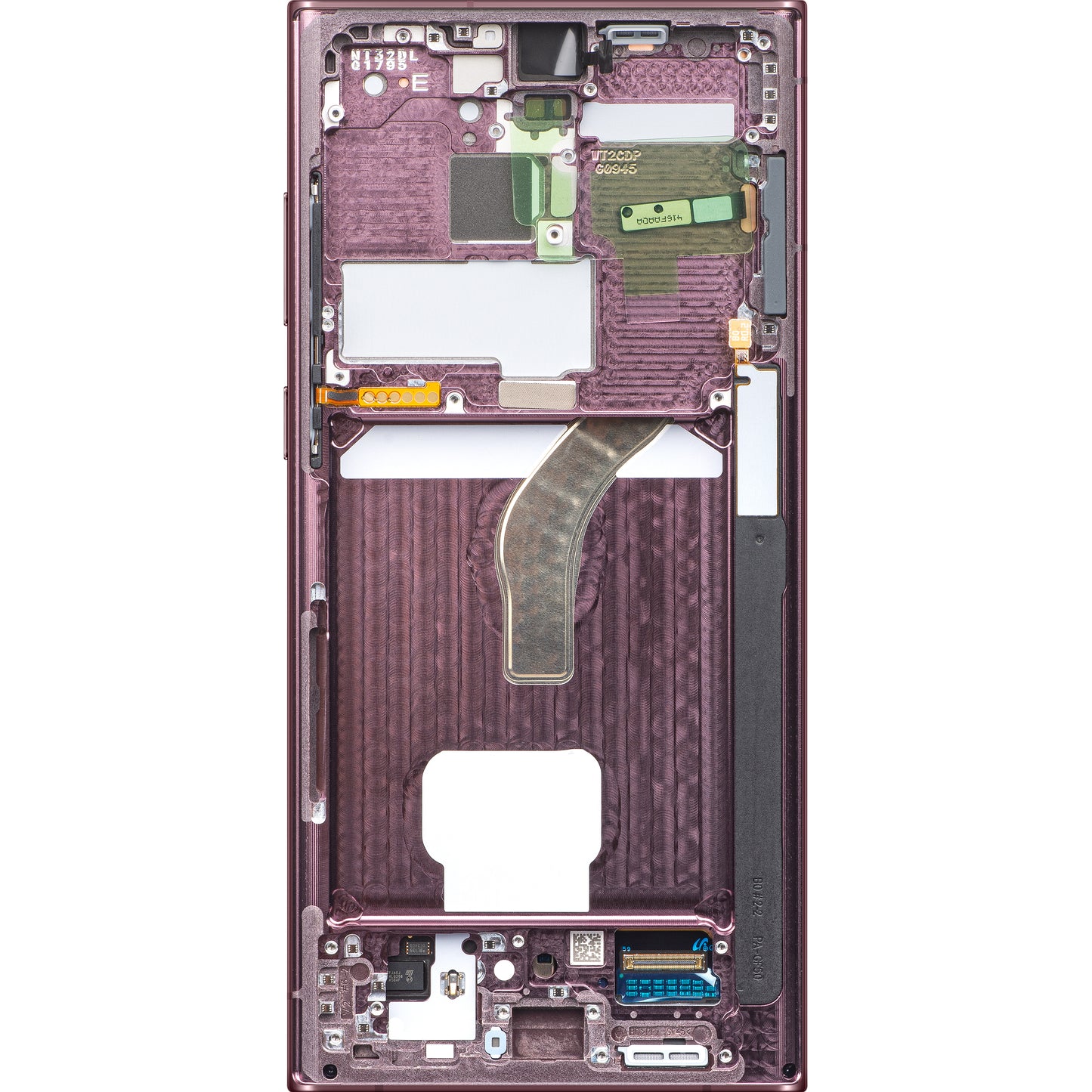 Samsung Galaxy S22 Ultra 5G S908 Écran tactile Samsung Galaxy S22 Ultra 5G S908, avec cadre, cerise, Service Pack GH82-27488B