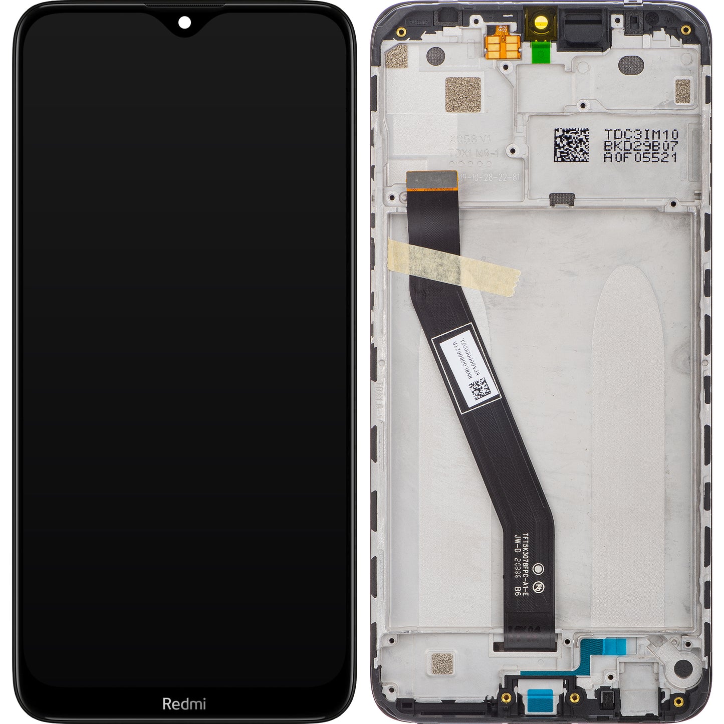 Xiaomi Redmi 8 Écran tactile, avec cadre, noir, Service Pack 5600040C3I00