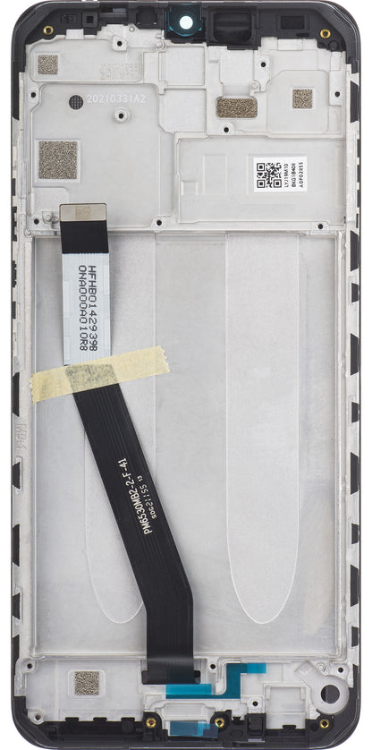 Xiaomi Redmi 9 Display with Touchscreen, with Frame, Black, Service Pack 5600050J1900