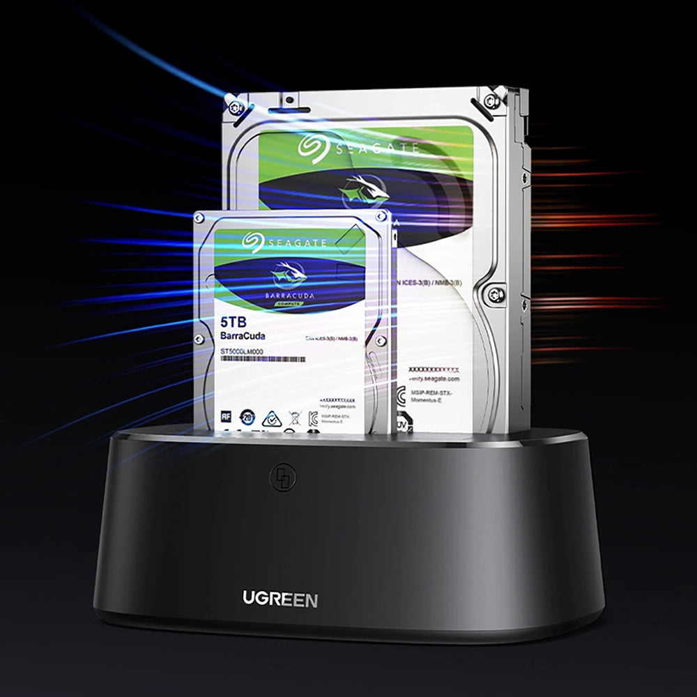 Station d'accueil UGREEN CM198 (50857) pour HDD / SSD SATA 2,5 pouces / 3,5 pouces, Noir