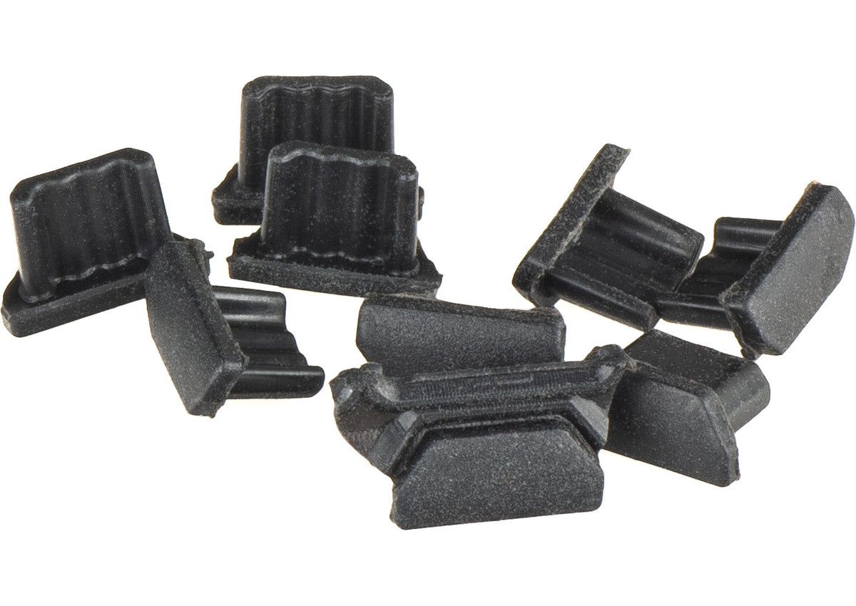 OEM Dust Plug for microUSB Port, Set of 10 pieces, Black