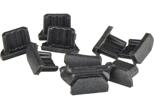 Bouchon anti-poussière port OEM, microUSB, lot de 10 pièces, noir