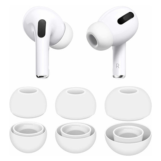 Embouts Techsuit ET2 pour Apple AirPods Pro 3, Taille XS / S / L, Blancs