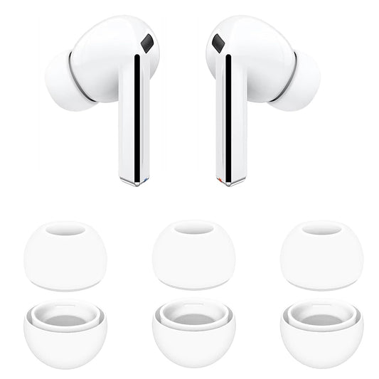 Embouts Techsuit ET3 pour Samsung Galaxy Buds3 Pro, Taille S / M / L, Blancs