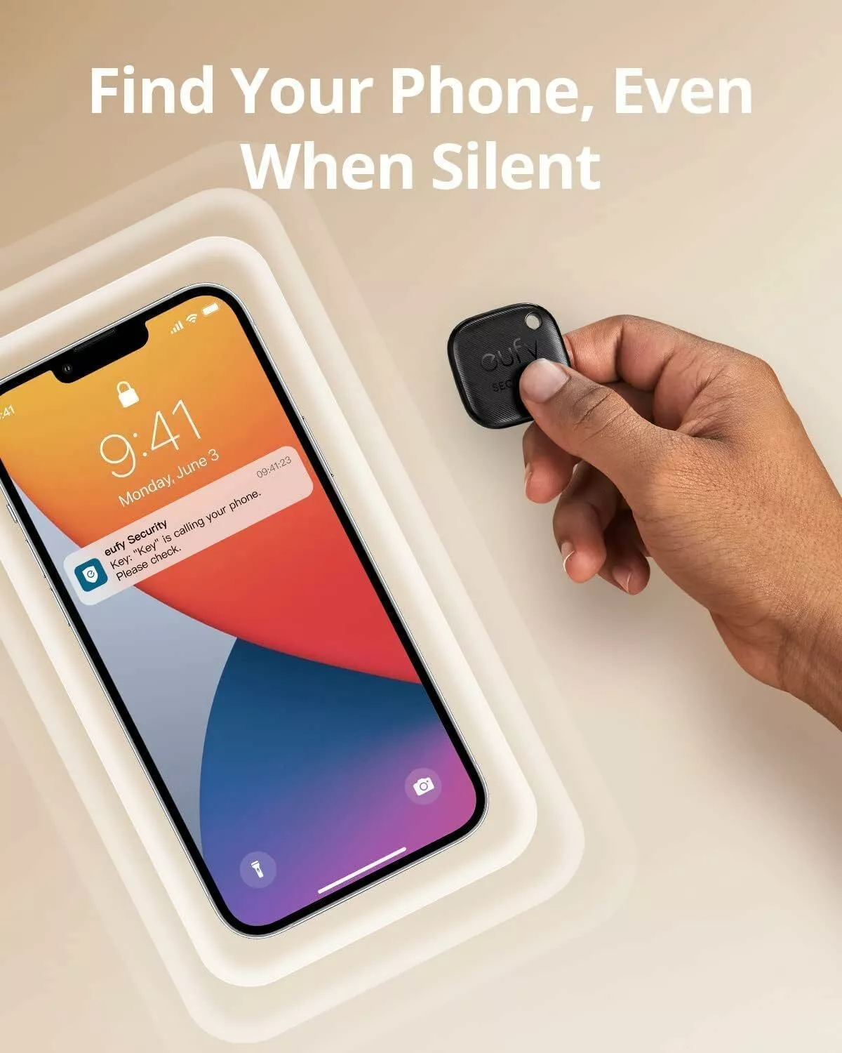 Eufy Security SmartTrack Link pour iOS Series, Lot de 4 pièces, Noir E87B0012