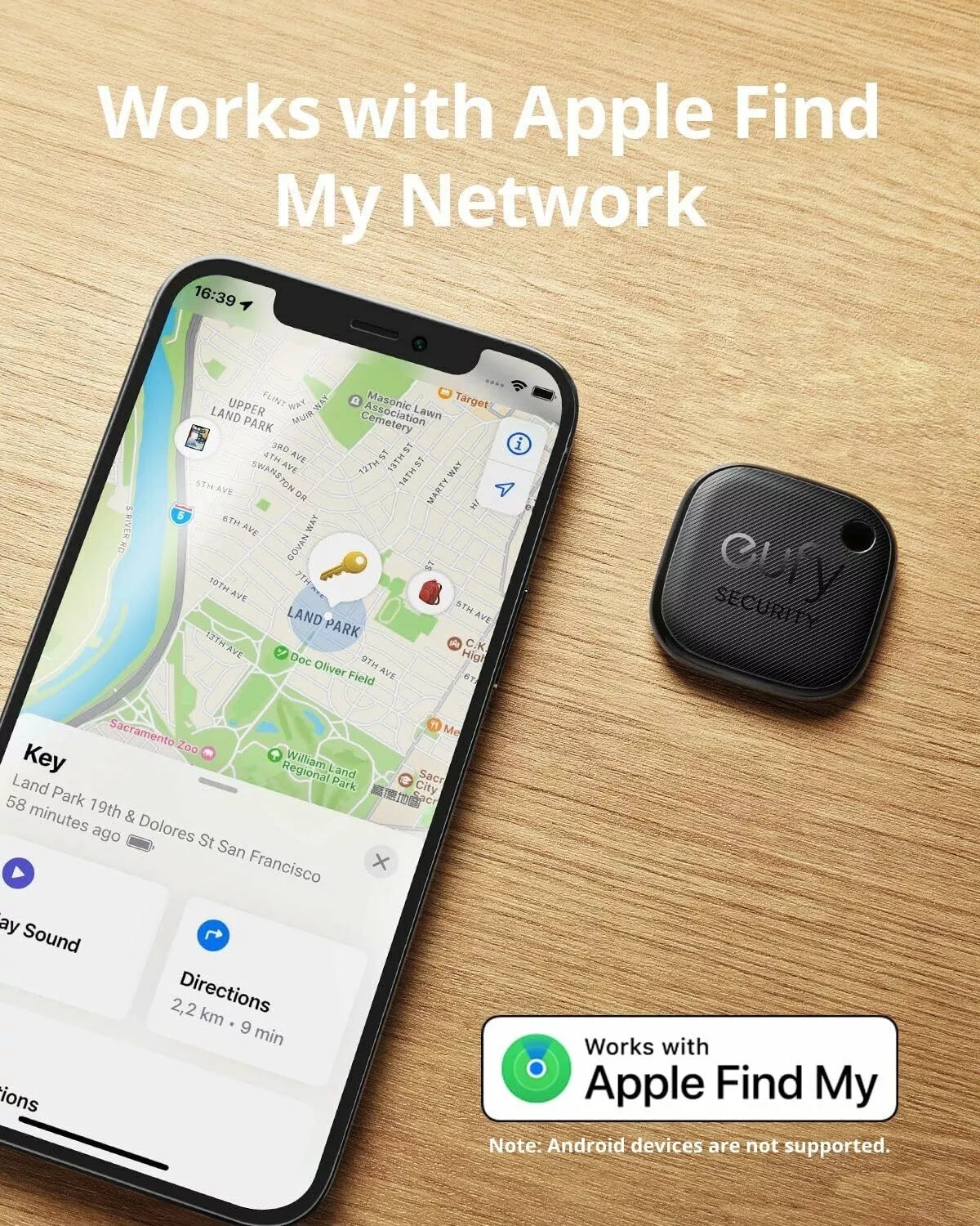 Eufy Security SmartTrack Link pour iOS Series, Lot de 2 pièces, Noir E87B0011