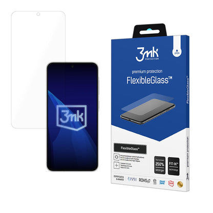 Film de protection d'écran 3MK FlexibleGlass pour Samsung Galaxy A57 5G, Verre Flexible, Collage Complet
