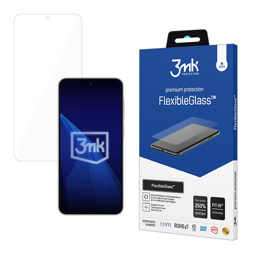 Film de protection d'écran 3MK FlexibleGlass pour Samsung Galaxy A57 5G, Verre Flexible, Collage Complet