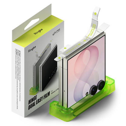 Film de protection Charnière Ringke Dual Easy pour Samsung Galaxy Z Flip8 F776, Plastique, Lot de 2 pièces