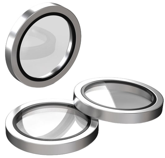 Film de protection pour caméra arrière Etteri pour Apple iPhone 16 Pro Max / 16 Pro, Verre trempé, Gris