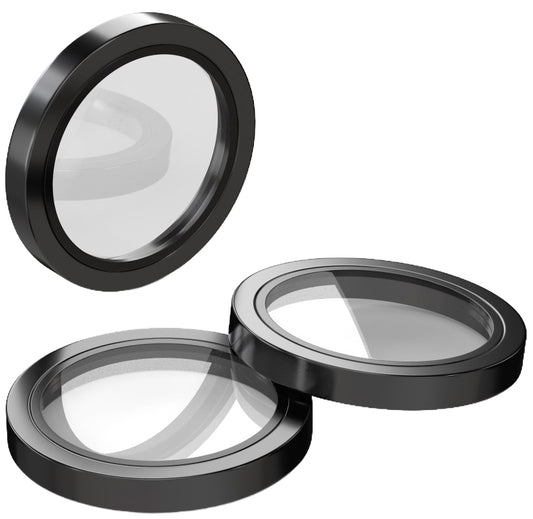 Film de protection pour caméra arrière Etteri pour Apple iPhone 16 Pro Max / 16 Pro, Verre trempé, Noir