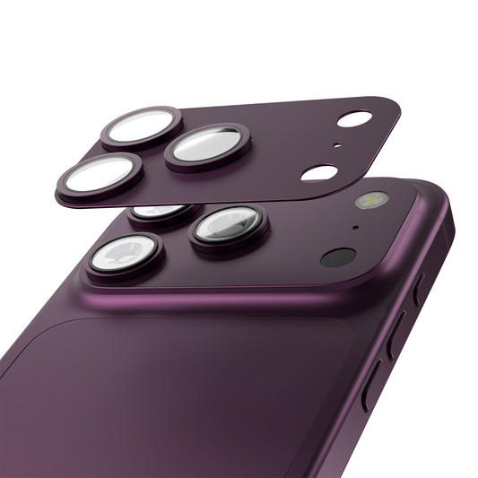 Film de protection pour caméra arrière Etteri pour Apple iPhone 18 Pro, Verre trempé, Bordeaux