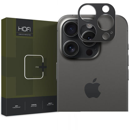 HOFI ALUCAM PRO+ Cadre de protection de la caméra arrière pour Apple iPhone 15 Pro Max / 15 Pro, noir