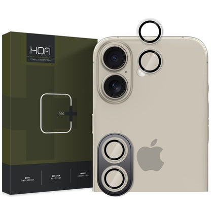 Film protecteur pour le dos de l'appareil photo HOFI CamRing PRO+ pour Apple iPhone 16 Plus / 16, protégé par du verre, transparent