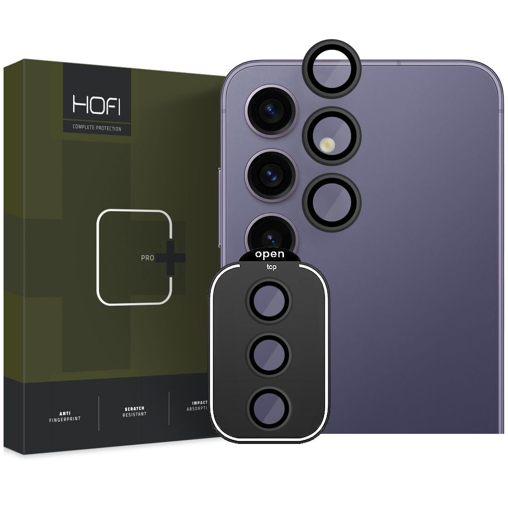 Film de protection Dos de l'appareil photo Dos de l'appareil photo HOFI CamRing PRO+ pour Samsung Galaxy S24+ S926, protégé par du verre, noir 