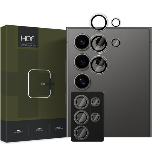 Film de protection pour caméra arrière HOFI CamRing PRO+ pour Samsung Galaxy S25 Ultra S938, Verre trempé, Noir