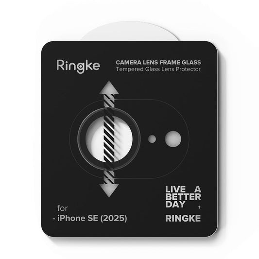 Film de protection Ringke pour caméra arrière Apple iPhone 16e, Verre Trempé, Lot de 2 pièces, Noir