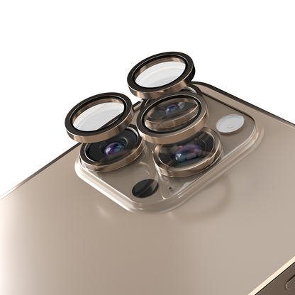 Film de protection pour caméra arrière Etteri pour Apple iPhone 16 Pro Max / 16 Pro, Verre trempé, Bronze