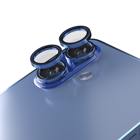 Film de protection pour caméra arrière Etteri pour Apple iPhone 16 Plus / 16, Verre trempé, Bleu