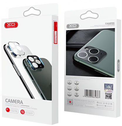 Film de protection pour caméra arrière XO Design 3D pour Apple iPhone 12 Pro, Verre trempé, Noir