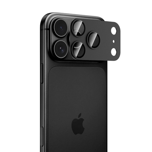 Film de protection pour caméra arrière Tech-Protect CamFull Fit+ pour Apple iPhone 18 Pro, Verre trempé, Noir