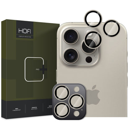 Film protecteur pour le dos de l'appareil photo HOFI CamRing PRO+ pour Apple iPhone 16 Pro Max / 16 Pro, protégé par du verre, gris 