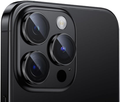 Film de protection pour caméra arrière Tech-Protect CamRing PRO+ pour Apple iPhone 14 Pro Max / 14 Pro, Verre Trempé, Noir
