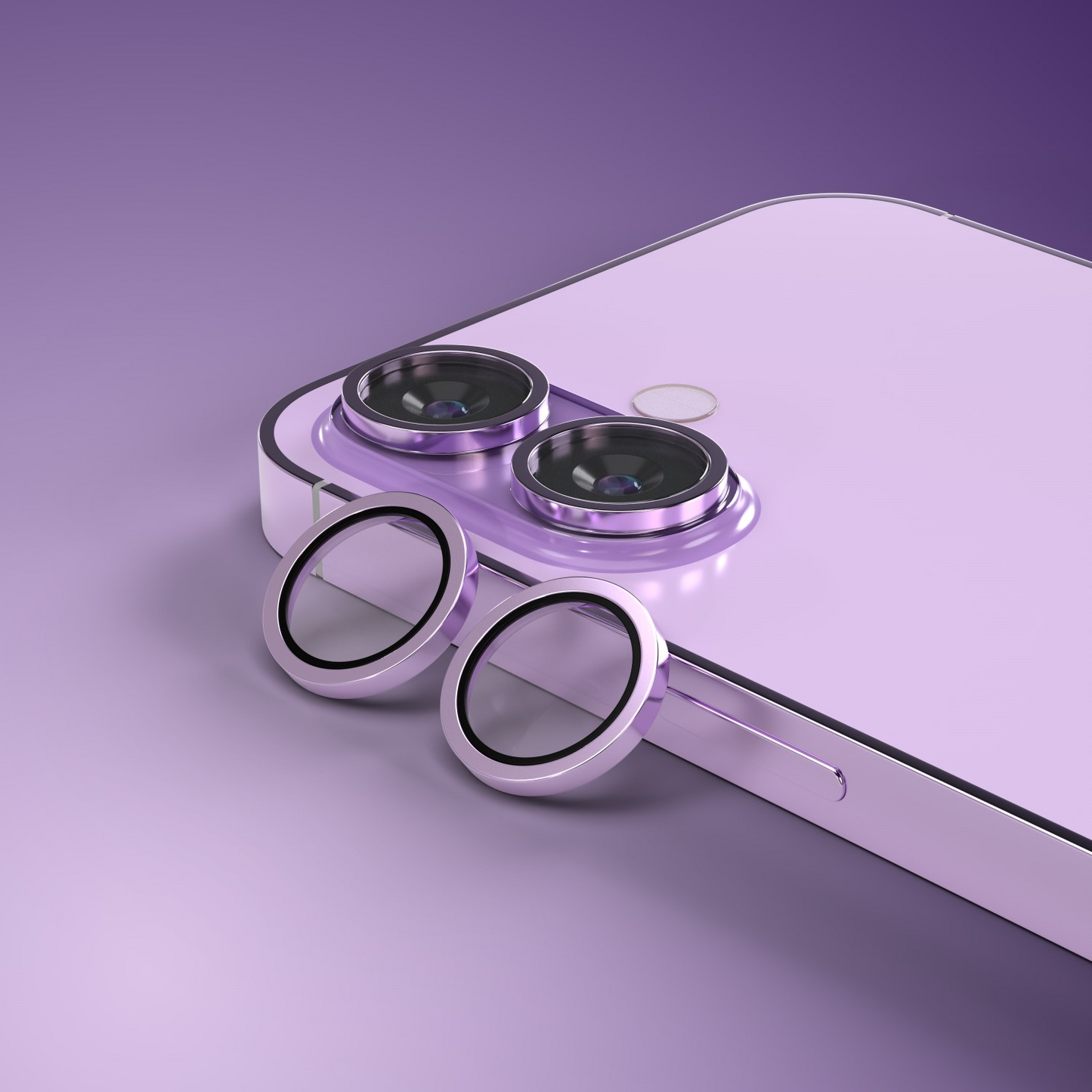 Film de protection pour caméra arrière Etteri pour Apple iPhone 17, Verre trempé, Violet