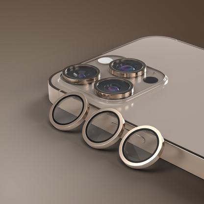 Film de protection pour caméra arrière Etteri pour Apple iPhone 16 Pro Max / 16 Pro, Verre trempé, Bronze