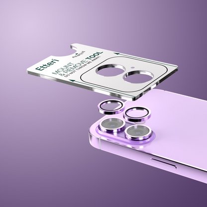 Film de protection pour caméra arrière Etteri pour Apple iPhone 17, Verre trempé, Violet