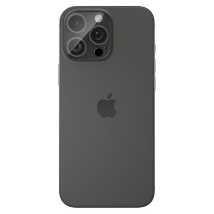 Spigen Optik Film de protection de la caméra arrière pour Apple iPhone 15 Pro Max / 15 Pro, Protection du verre, Collage complet, Set 2 pièces, Transparent