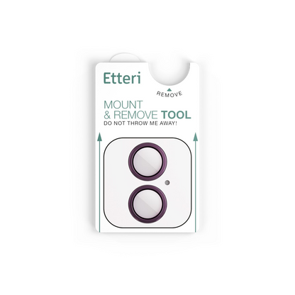 Film de protection pour caméra arrière Etteri pour Apple iPhone 16 Plus / 16, Verre trempé, Rose
