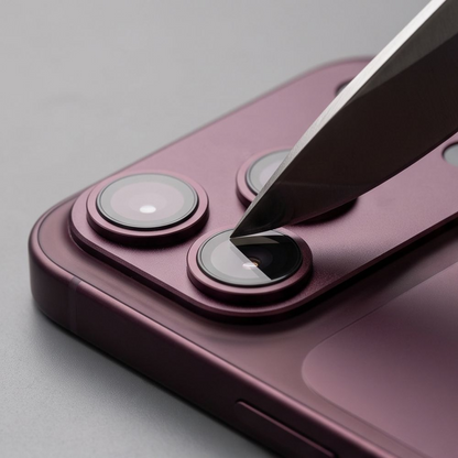 Film de protection pour caméra arrière Tech-Protect CamFull Fit+ pour Apple iPhone 18 Pro Max, Verre trempé, Bordeaux