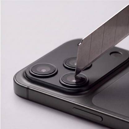 Film de protection pour caméra arrière Tech-Protect CamFull Fit+ pour Apple iPhone 18 Pro Max, Verre trempé, Noir