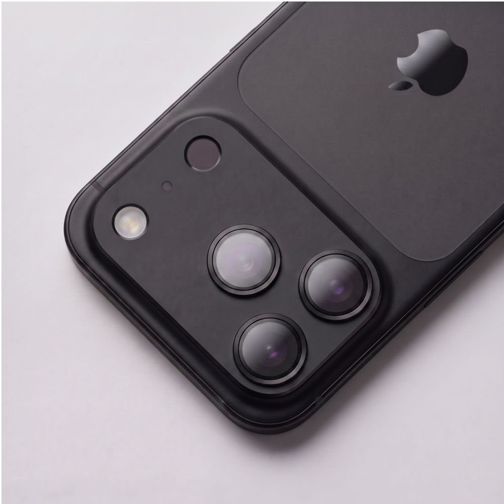 Film de protection pour caméra arrière Tech-Protect CamFull Fit+ pour Apple iPhone 18 Pro Max, Verre trempé, Noir