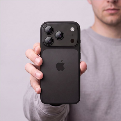 Film de protection pour caméra arrière Tech-Protect CamFull Fit+ pour Apple iPhone 18 Pro, Verre trempé, Noir