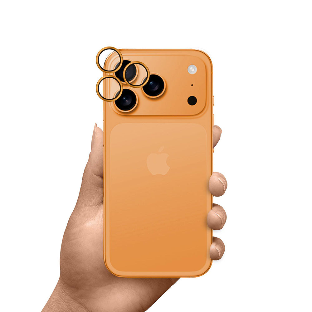 Film de protection pour caméra arrière 3MK Hardy Protection Pro pour Apple iPhone 17 Pro Max / 17 Pro, Verre Trempé, Orange