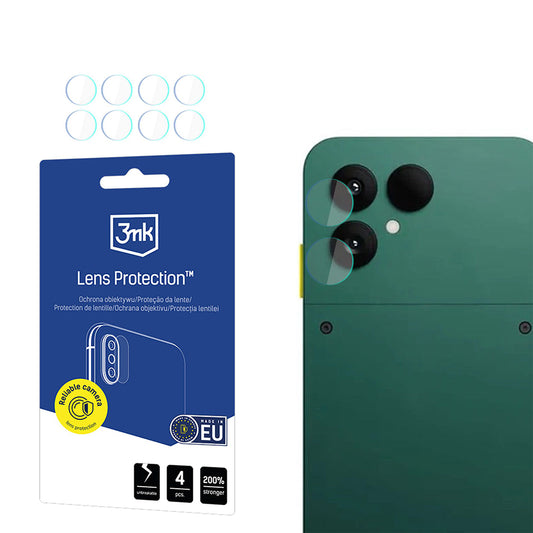 Film de protection pour caméra arrière 3MK Protection pour Fairphone 6, Verre trempé, Lot de 4 pièces, Transparent