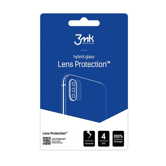 Film de protection pour caméra arrière 3MK Protection pour Fairphone 6, Verre trempé, Lot de 4 pièces, Transparent